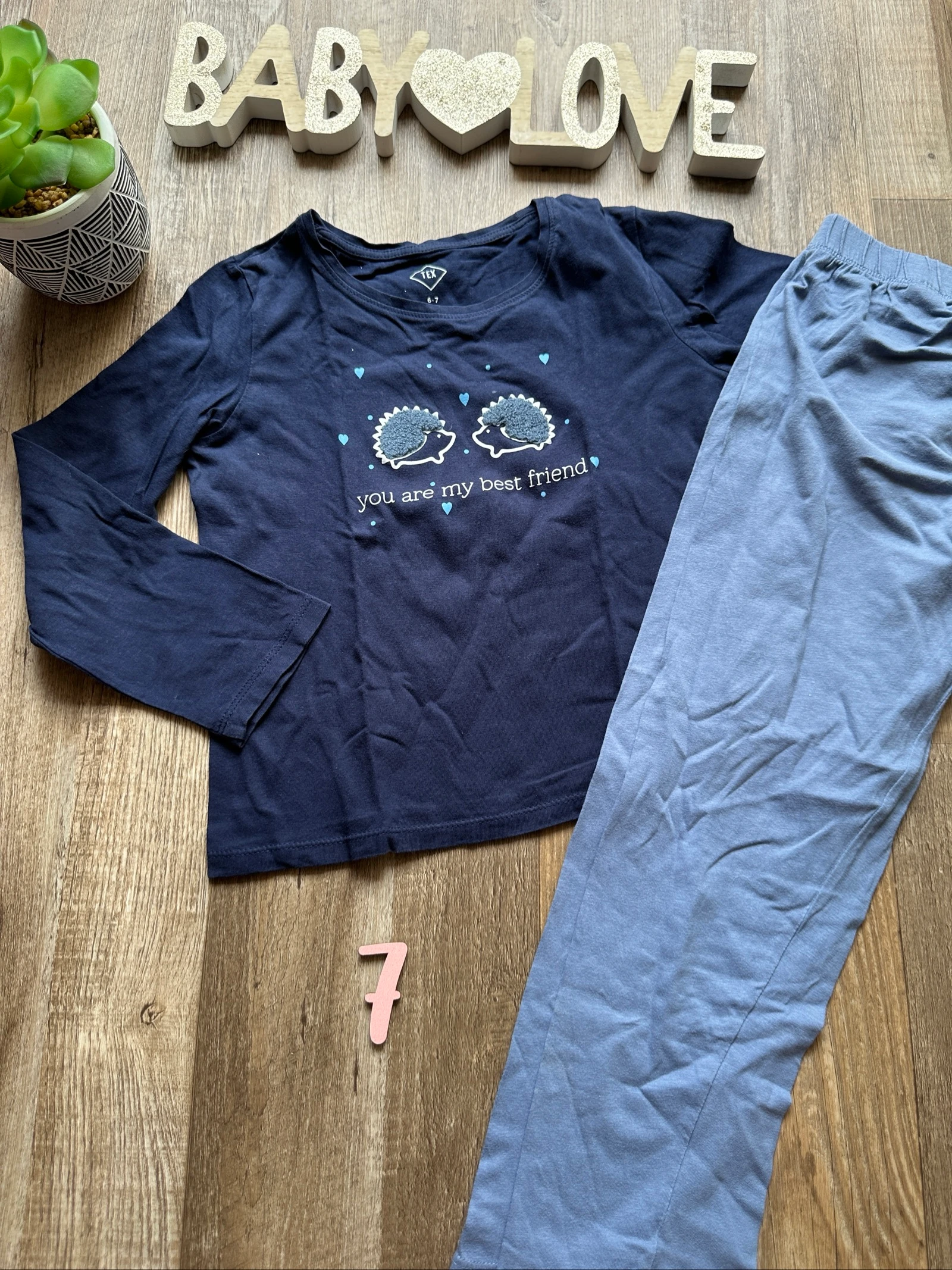 Pyjama TEX hérissons – 6/7 ans